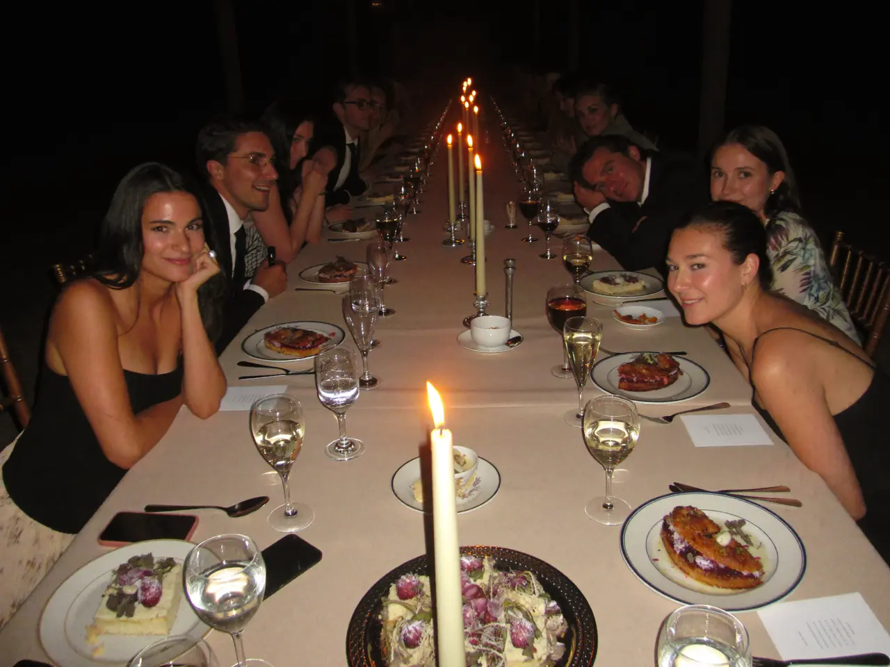 The dinner table late at night