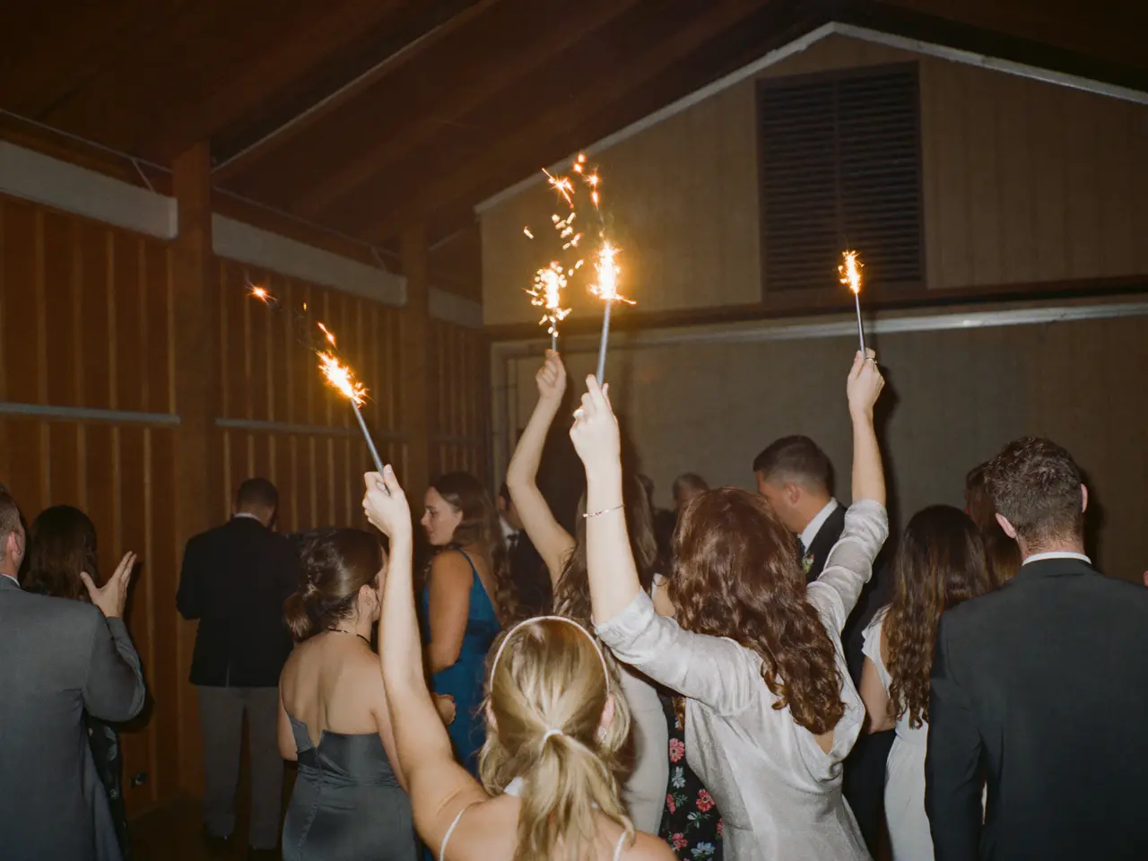 Sparklers on the dance floor